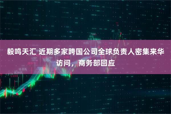 毅鸣天汇 近期多家跨国公司全球负责人密集来华访问，商务部回应